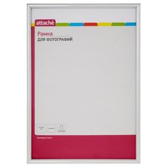 Рамка А4(21х30)ATTACHE, пластиковый багет 10мм, настенная, (серебряная)
