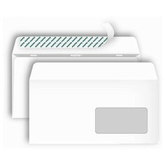 Конверты POSTFIX Е65 стрип, прозрачное окно, 110х220, 80г/м2, 1000шт/уп Bong