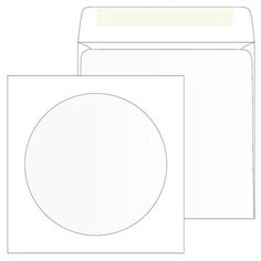 Конверты Белый CD декстрин 125х125 окно d100мм 3 уп. по 25 шт. 4573 Packpost