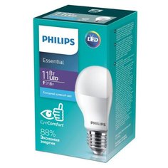 Лампа светодиодная Philips ESS LED Bulb 11W E27 6500K 230V 1CT/12RCA, 1 шт