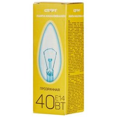 Электрическая лампа СТАРТ свеча/прозрачная 40W E14, 7 шт Start
