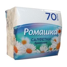 Салфетки 1 слой, 24х24 белые 70 шт/уп, 10 уп Liliya