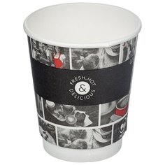 Стакан одноразовый бумажный двухслойный d-80мм 250мл Cafe Noir DW9 26 штук в упаковке Huhtamaki