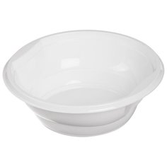 Миска одноразовая пластик.Комус для хол./гор., 0,6л, белая, ПП, 50 штук