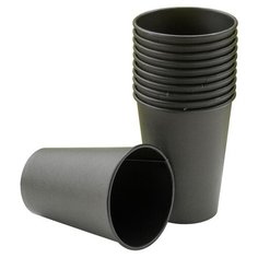 Стакан одноразовый бумажный 1-сл d-90мм 300мл, TOTAL BLACK, КОМУС 50 штук в упаковке