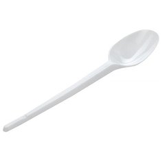 Ложка чайная одноразовая 125мм, белая, Компакт, КОМУС, ПС 100 штук в упаковке, 2 уп
