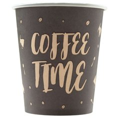Стакан одноразовый бумажный 1-сл d-80мм 250мл СТМ Coffee Time КОМУС 1428 75 штук в упаковке