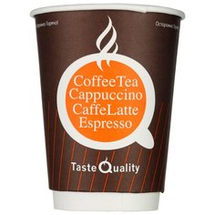 Стакан одноразовый бумажный двухслойный d-90мм 300мл Taste Quality (25 штук в упаковке)