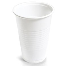 Стакан одноразовый 200мл белый для холодных/горячих напитков, эконом, КОМУС ПП 100 штук в упаковке, 2 уп