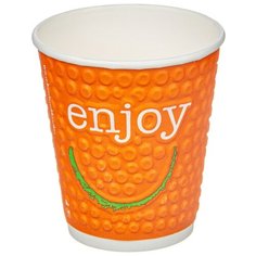 Стакан одноразовый бумажный двухслойный d-80мм 200мл Enjoy DW9 37 штук в упаковке Huhtamaki