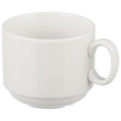 Чайная пара Экспресс белая, фарфор чашка 220мл блюдце d-14см (6С1628Ф34) Добрушский фарфоровый завод