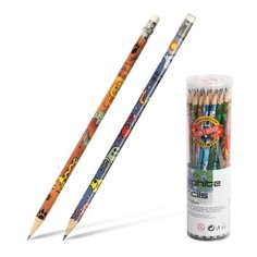 Карандаш чернографитный KOH-I-NOOR, "Safari + Sea", НВ, с резинкой, корпус ассорти, заточенный, 1231036005TD, 7 шт