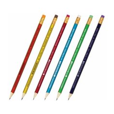 Карандаш чернографитный ЮНЛАНДИЯ (KOH-I-NOOR EXCLUSIVE), НВ, с резинкой, 181556, 1372002013KS, 8 шт