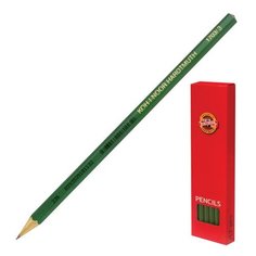 Карандаш чернографитный H KOH-I-NOOR, "Alpha", корпус зеленый, 1703, 1703003020KSRV, 14 шт
