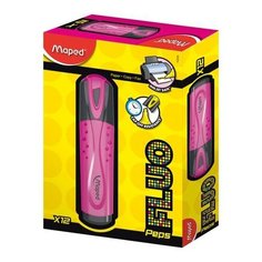 Текстовыделитель MAPED (Франция) "Fluo Peps Classic", РОЗОВЫЙ, линия 1-5 мм, 742536 5 уп.