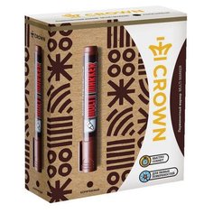 Маркер перманентный (нестираемый) CROWN "Multi Marker", КОРИЧНЕВЫЙ, круглый наконечник, 3 мм, CPM-800 6 уп.