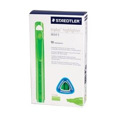 Текстовыделитель STAEDTLER (Германия) "Triplus", НЕОН ЗЕЛЕНЫЙ, трехгранный, линия 2-5 мм, 3654-5 4 уп.