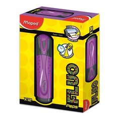 Текстовыделитель MAPED (Франция) "Fluo Peps Classic", ФИОЛЕТОВЫЙ, линия 1-5 мм, 742531 5 уп.