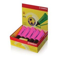 Текстовыделитель STABILO "Neon", РОЗОВЫЙ, линия 2-5 мм, 72/56 3 уп.