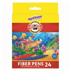 Фломастеры ЮНЛАНДИЯ "Подводный мир" (KOH-I-NOOR EXCLUSIVE), 24 цвета, трехгранные, 151614, 771002BD24KS, 3 набора