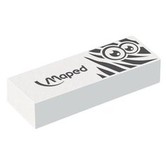 Ластик большой MAPED (Франция) "Pulse Technic", 61х21х12 мм, белый, прямоугольный, 116050 - 6 шт.