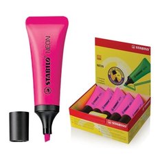 Текстовыделитель STABILO "Neon", РОЗОВЫЙ, линия 2-5 мм, 72/56 - 2 шт.