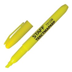 Текстовыделитель STAFF "Basic", ЖЕЛТЫЙ, линия 1-3 мм, 151238 - 10 шт.