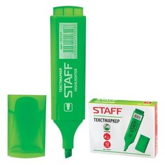 Текстовыделитель STAFF, ЗЕЛЕНЫЙ, линия 1-5 мм, 150727 - 24 шт.