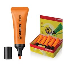 Текстовыделитель STABILO "Neon", ОРАНЖЕВЫЙ, линия 2-5 мм, 72/54 - 2 шт.