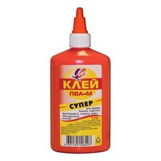 Клей ПВА-М ЛУЧ "Супер" (бумага, картон, кожа, ткань, дерево, стекло, фотографии), 125 г, 20С 1333-08 - 4 шт.