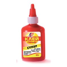 Клей ПВА-М ЛУЧ "Супер" (бумага, картон, кожа, ткань, дерево, стекло, фотографии), 65 г, 20С 1332-08 - 7 шт.