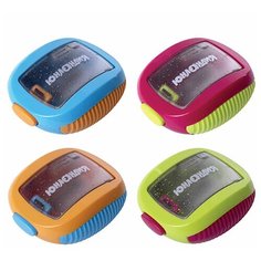 Точилка ЮНЛАНДИЯ "Звездолет Юнландика", с контейнером, пластиковая, корпус ассорти, 228471, 12 шт.