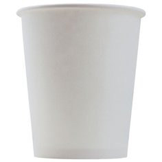 Стакан одноразовый бумажный однослойный d-70мм 140/165мл белый 100 штук в упаковке Formacia