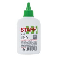 Клей ПВА STAFF "EVERYDAY", 85 г, с дозатором, 225175 - 12 шт.