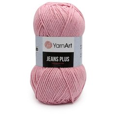Пряжа YarnArt Jeans Plus 100гр 160м (55% хлопок, 45% полиакрил) (36 розовый), 5 мотков