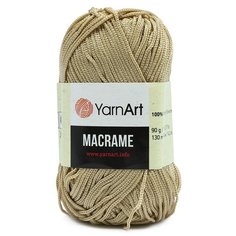 Пряжа YarnArt Macrame 90гр 130м (100% полиэстер) (166 бежевый), 6 мотков