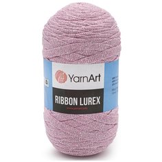 Пряжа YarnArt Ribbon Lurex 250гр 110м (60% хлопок, 20% вискоза, полиэстер, 20% металлик) (732 розовый), 4 мотка