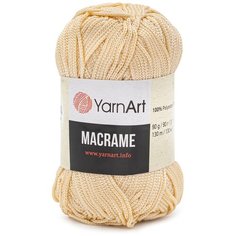 Пряжа YarnArt Macrame 90гр 130м (100% полиэстер) (165 кремовый), 6 мотков