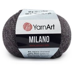 Пряжа YarnArt Milano 50гр 130м (8% альпака, 20% шерсть, 8% вискоза, 64% акрил) (869 фиолетовый), 10 мотков