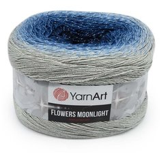 Пряжа YarnArt Flowers Moonlight 260гр 1000м (53% хлопок, 43% полиакрил, 4% металлик) (3271 секционный), 2 мотка