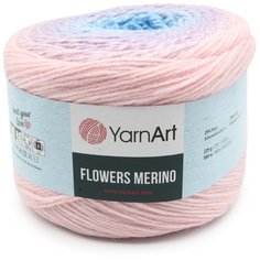 Пряжа YarnArt Flowers Merino 225гр 590м (25% шерстъ, 75% акрил) (551 секционный), 2 мотка