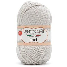 Пряжа Etrofil INCI 100гр. 230м (100% акрил Premium антипиллинг) (70998 пепельно-серый) 5 шт