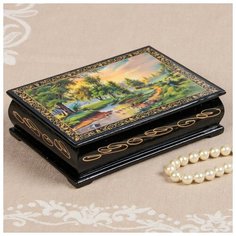 Шкатулка «Ручей», 10×14 см, лаковая миниатюра 2314274 Сима ленд