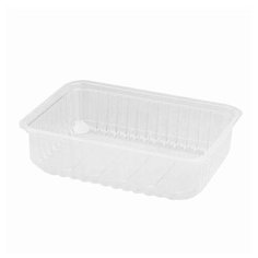 Одноразовые контейнеры 750 мл, КОМПЛЕКТ 50 шт., БЕЗ КРЫШЕК, 179х132х46 мм, ПП, прозрачные, крышка 605091 Стиролпласт