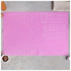 Силиконовый коврик для выпечки «Готовим с любовью», 64 х 45 см 4679587 Сима ленд