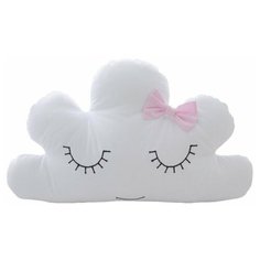 Подушка-бортик "Облако белое с розовым бантиком", 60*30 см, 100% хлопок Childrens Textiles