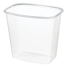 Одноразовый контейнер 1000 мл, КОМПЛЕКТ 100 шт., БЕЗ КРЫШКИ, 138х102 мм, прозрачные, ПП, ЮПЛАСТ, ЮУПМ3317