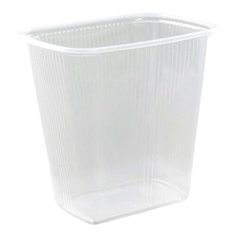 Одноразовый контейнер 500 мл, КОМПЛЕКТ 100 шт., БЕЗ КРЫШКИ, 108х82 мм прозрачные, ПП, ЮПЛАСТ, ЮУПМ2595