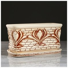 Цветочный горшок 4л "Лотос", шамот, 1419791 Керамика ручной работы