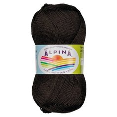 Пряжа Alpina "ORGANICA" 80% хлопок, 20% лён №02 ЧЁРНЫЙ - 10 мотков по 50 г